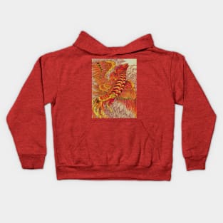 Black Fire Phoenix Kids Hoodie